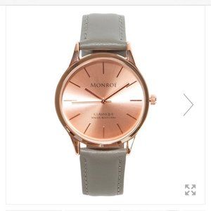 Monroé Watches SOLÉROSE - CHARCOAL LEATHER